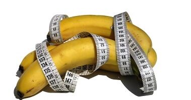 banana and centimeter as an imitation of penis enlargement